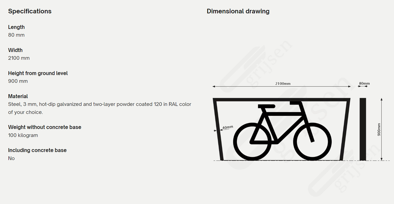 Cubic double XL bicycle dimensions